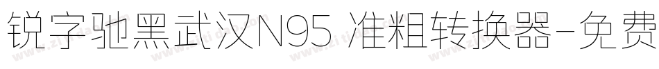 锐字驰黑武汉N95 准粗转换器字体转换